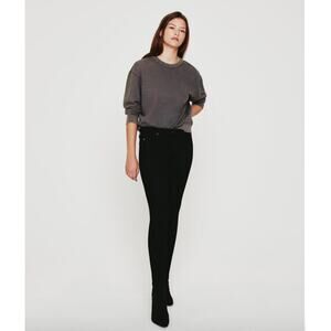 A.G. Denim NWT The Legging Ankle Jean in Black Corduroy // 00